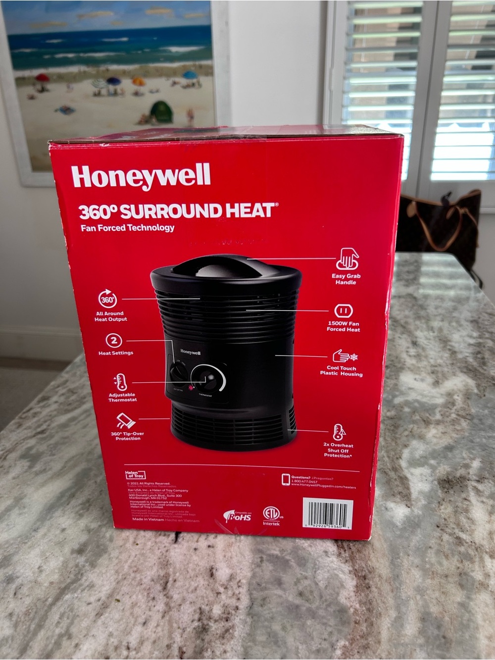 Honeywell Black 360° Surround Heat Fan-Forced Heater Space Heater